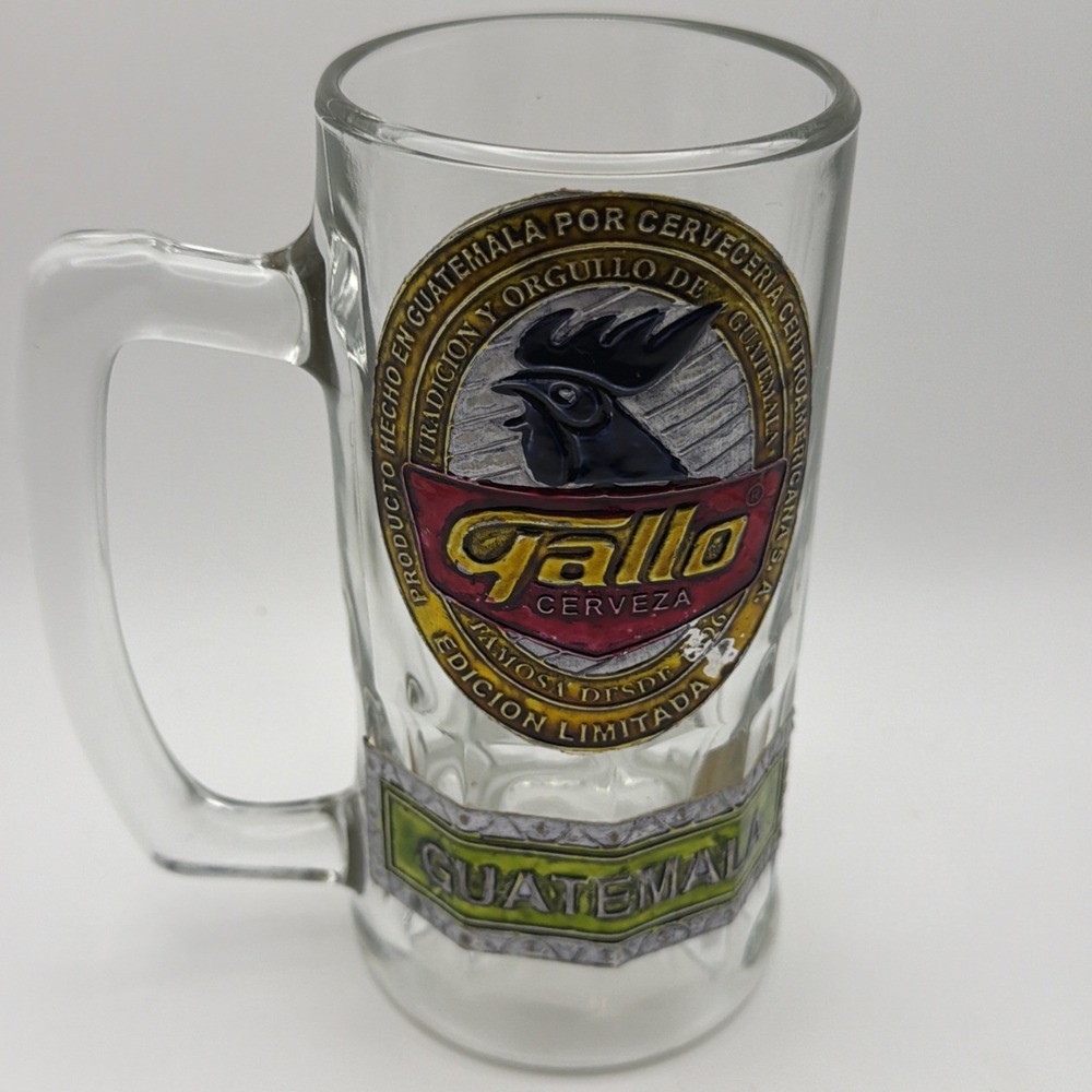 Gallo Cerveza Beer Glass Guatemala